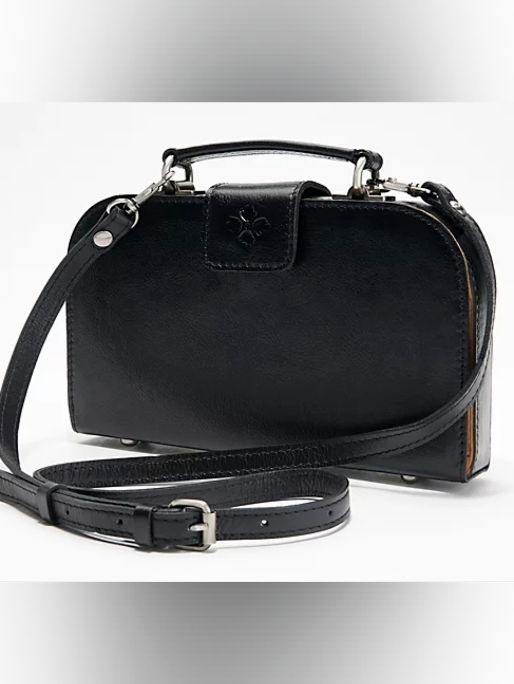 Patricia Nash Tessi Leather Makeup Purse In Black